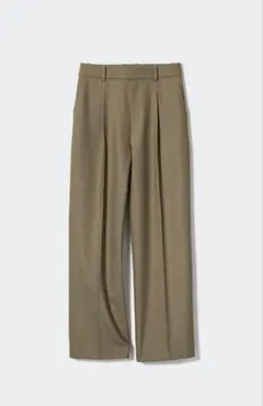 UNIQLO ユニクロ　オリーブ タックワイドパンツ XS