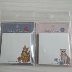 monde Sticky Memo 付箋 2種セット 猫柄のサムネイル