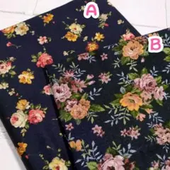 ☘️エレガントな花柄☘️ ☘️ネイビー【２色セット】☘️