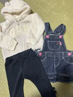 SALE！！ベビー女の子3点SET くま耳モコモコ　ミキハウス　保育園