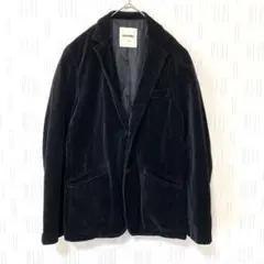 【BACK NUMBER】 テーラードジャケット　コーデュロイ　黒　綿　L 秋冬