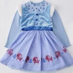 アナ雪　ワンピース　しまむら　新品　ディズニー　リトシー 110アナと雪の女王