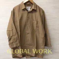 GLOBAL WORK ハイブリッドリネンシャツ XL