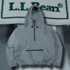 80s LL Bean ナイロンアノラックパーカー グレー USA製 三角タグ
