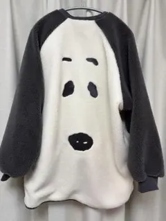 Belle Maison フェイスボア半纏　スヌーピー　ぱっちり　L〜LLサイズ