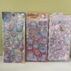 ウォーターシール シャカシャカシール 3枚セット ユニコーン おしりシール