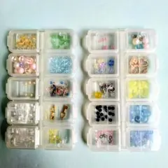 ビーズセット ケース2個　パーツ20種以上アソート　ハンドメイド