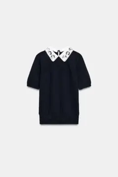 ZARA ビジュー付きトップス