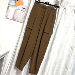 リナシメント インポートサテン金茶ジョグカーゴパンツ - メルカリ