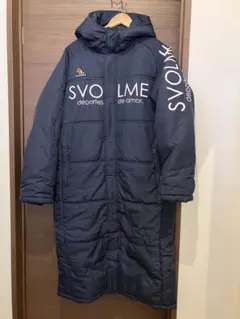 Svolme フード付きベンチコート ネイビー