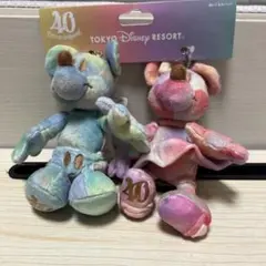 ミッキー ミニー ぬいぐるみバッジ