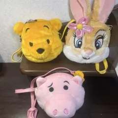 くまのプーさん　クラリス　ハム？　ディズニー　ポシェット　パスケース　3個セット