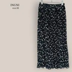 イングINGNI✨美品✨花柄プリーツスカート　ロングスカート　小花柄　裏地付き