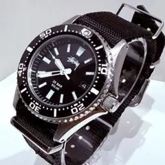希少 美品 STUSSY SEIKO 30周年 限定 ソーラー 腕時計 ブラックのサムネイル