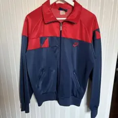 80s NIKE ジップアップジャージ Mサイズ 赤青