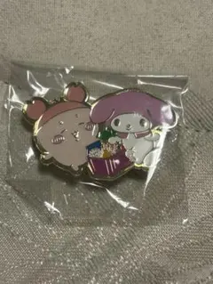ちいかわ×サンリオコラボ　ピンバッジ 古本屋×マイメロディー