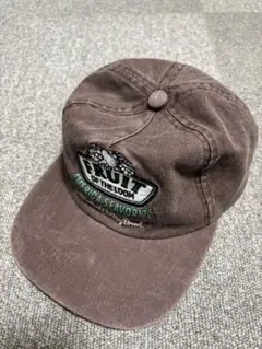 FRUIT OF THE LOOM キャップ　ビンテージ　古着　ブラウン　調整可