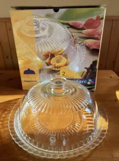 16日までお値下げ　Luminarc ケーキスタンド　❤️ ケーキドーム　スイーツのサムネイル