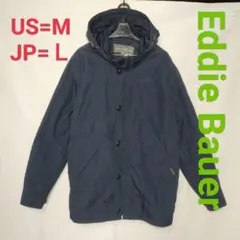 【美品】Eddie Bauer ジャケット L 耐久撥水（DWR）加工 フード付