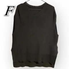 無地ベスト ノースリーブ サイドスリット カーキ 夏