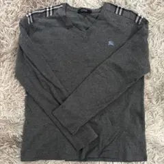 BURBERRY BLACK LABEL グレー Vネックカットソー サイズ2