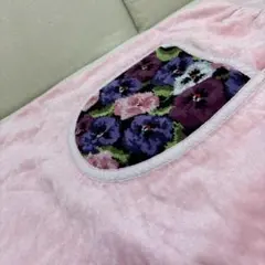 花柄ポケット付きピンクエプロン