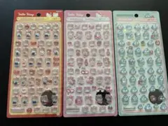 サンリオ　ボンボンドロップシールミニ　ハローキティ（赤・ピンク）・ハンギョドン