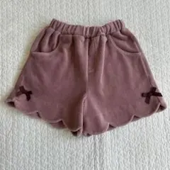 コーデュロイ　キュロットスカート　くすみピンク　120サイズ