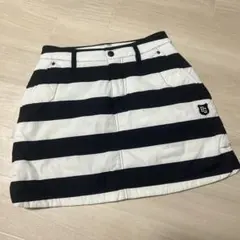 パーリーゲイツ スカート ♡ ボーダー ストライプ ワッペン 中綿