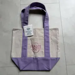TRADER JOE'S ミニパステルキャンバストートバッグ　ラベンダー