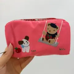 レスポートサック ピンク familiar ポーチ 小銭入れ