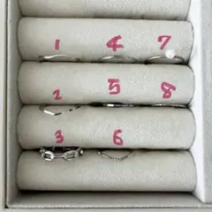 【美品】リング　シルバー　8個　セット　銀　ピンキーリング　指輪　重ね付け