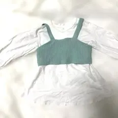 長袖カットソーワンピースとビスチェの 2点セット