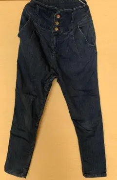 ダブルクローゼット　ハイウエストデニムパンツ　10分丈