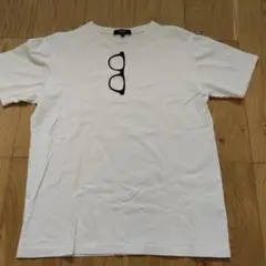 BEAMS HEART ホワイト Tシャツ M 眼鏡プリント