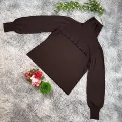 ✨PINORE✨サイズ40(L) ブラウン タートルネック ニット セーター