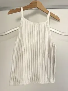 H&M リブニット タンクトップ ホワイトのサムネイル