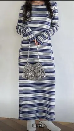 vis ロングワンピース　ボーダー