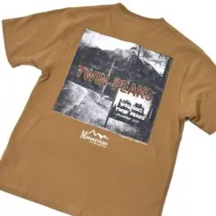 未使用 マナスタッシュ ツインピークス バックプリント Tシャツ S ブラウン
