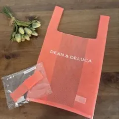 DEAN & DELUCA ショッピングバッグEVA コーラルオレンジ　美品