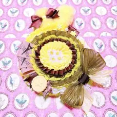 痛ロゼット　ロゼット　缶バッジ　オタ活　推し活グッズ　痛ば　黄色　うさ耳