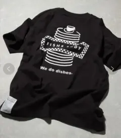 niko and... Fishs Eddy コラボ 半袖ロゴTシャツ 黒 M