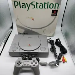 SONY original PlayStation SCPH-5500 console, with box and accessories.