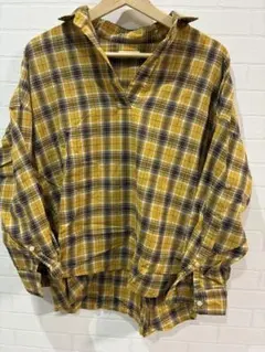 earth music&ecology コットンスキッパーシャツ　チェック