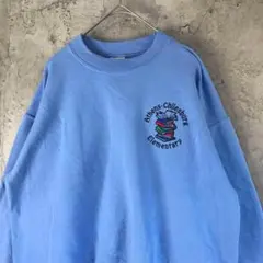 A3877古着　スウェット　ブルー　90s Y2K