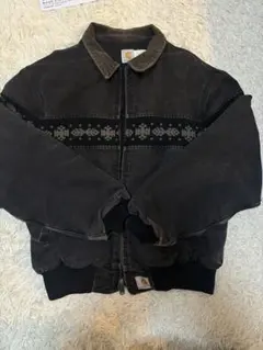 CARHARTT SANTAFE JACKET black ネイティブ柄