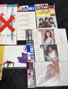 쿠도 시즈카 뒤쪽 머리카락 히카레 부대 카세트 인덱스 카드 상품 쇼와 레트로