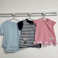 トップス　半袖　90cm 3点セット　まとめ売り　女の子　ベビーのサムネイル