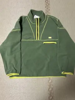 HUF ハーフジップフリース XXL グリーン
