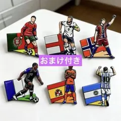 W杯　ピンバッジ6個　メッシ　ロナウドエムバペ ヤマル　ハーランド　ケイン